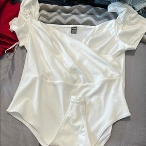 White Short Sleeve Bodysuit